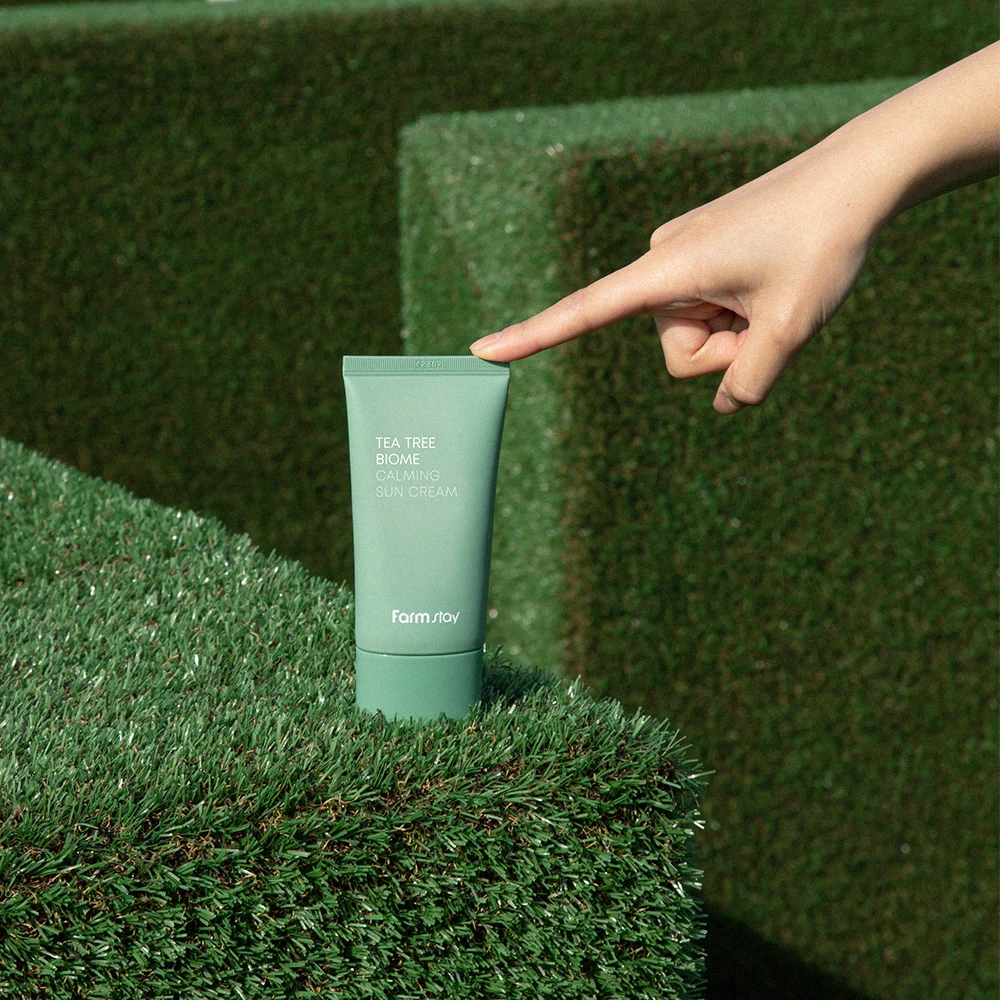 Own brand OEM daily moisturizing cream SPF30/50 PA++facial sunscreen tea tree ingredient care sunscreen