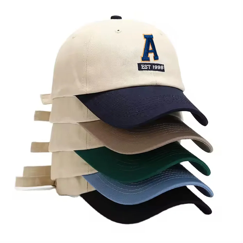 Wholesale 6 Panel Cotton Baseball Caps Blank Plain Custom Embroidery Hat Logo Baseball Cap Kids Dad Hats for Man