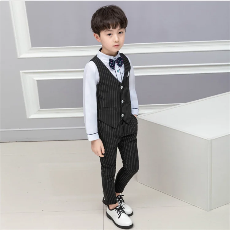 WSG124  New Arrival 3pcs set with tie   Clothes  Suit for Weddings Children kids suit boy
