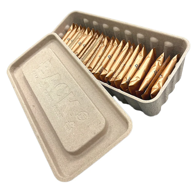 Pulp box lid and bottom box food container Biodegradable packaging