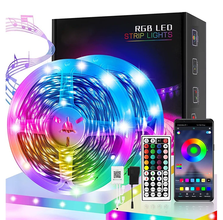 Google Smart APP Wifi 12v Remote Controlled IP65 Flexible Waterproof SMD 5050 RGB Decoration 5m 10m 15m 20m LED Strip Light