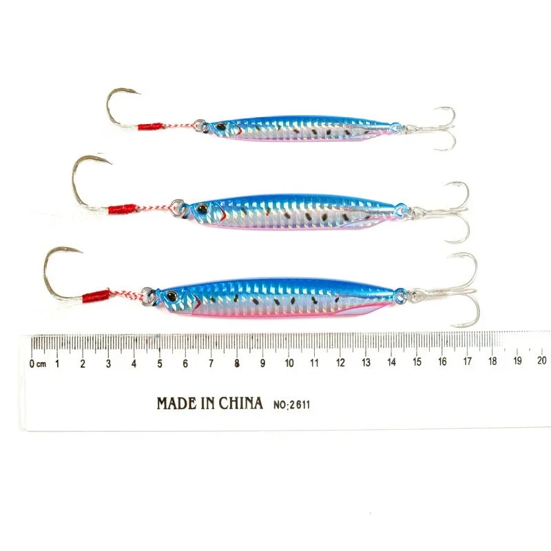 New OEM DUO Jig 30g 40g 60g Long Shot Slow Fishing Metal Jigging Lure Artificial Metal Casting Bait With Assist Hooks