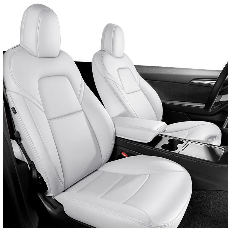 Model 3/Y Nappa PU Leather All Weather Car Seat Protection Waterproof All Colors Car Seat Cover For Tesla Model 3/Y