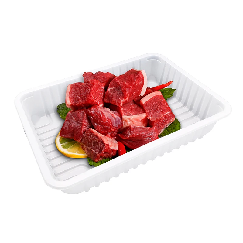 Pp White Disposable Plastic Food/fruit Packaging Tray M2 White,and as Customed 210*150*40mm FQ