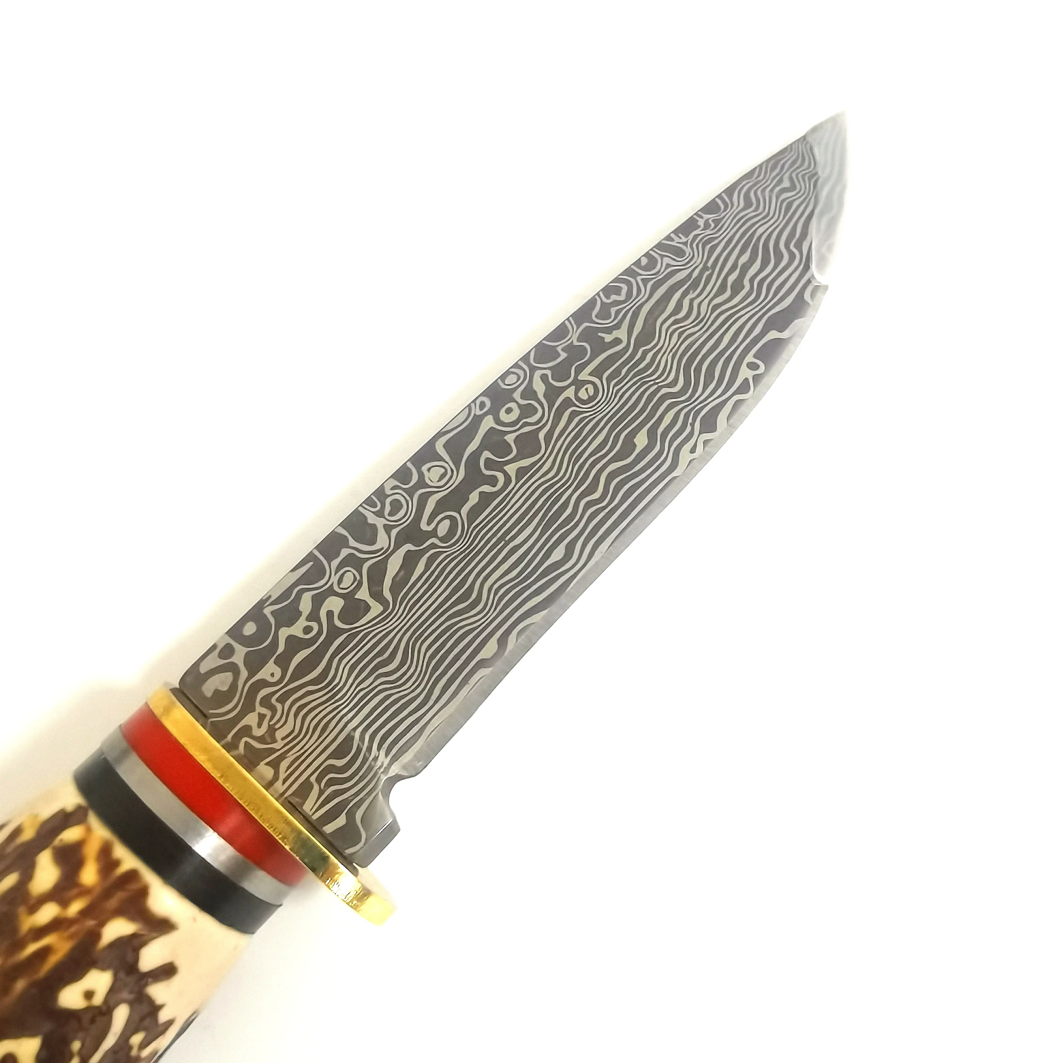 Damascus knife outdoor high hardness copper VG10 outdoor survival knife camping knife