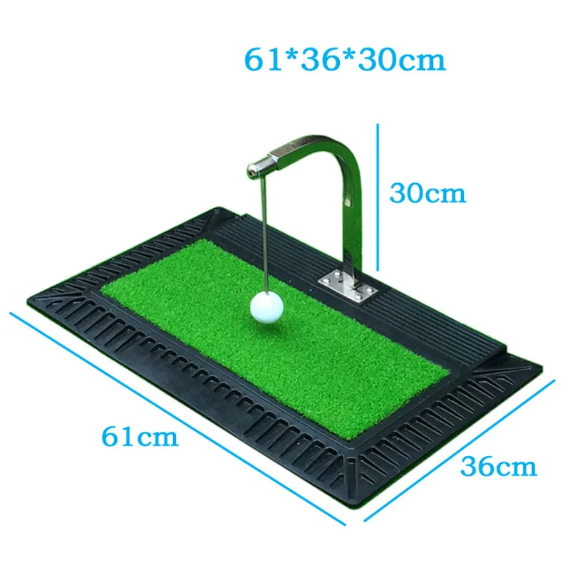 New arrival golf swing practice set with spinning ball swing trainer +hitting mat+rotation practice ball for indoor practice