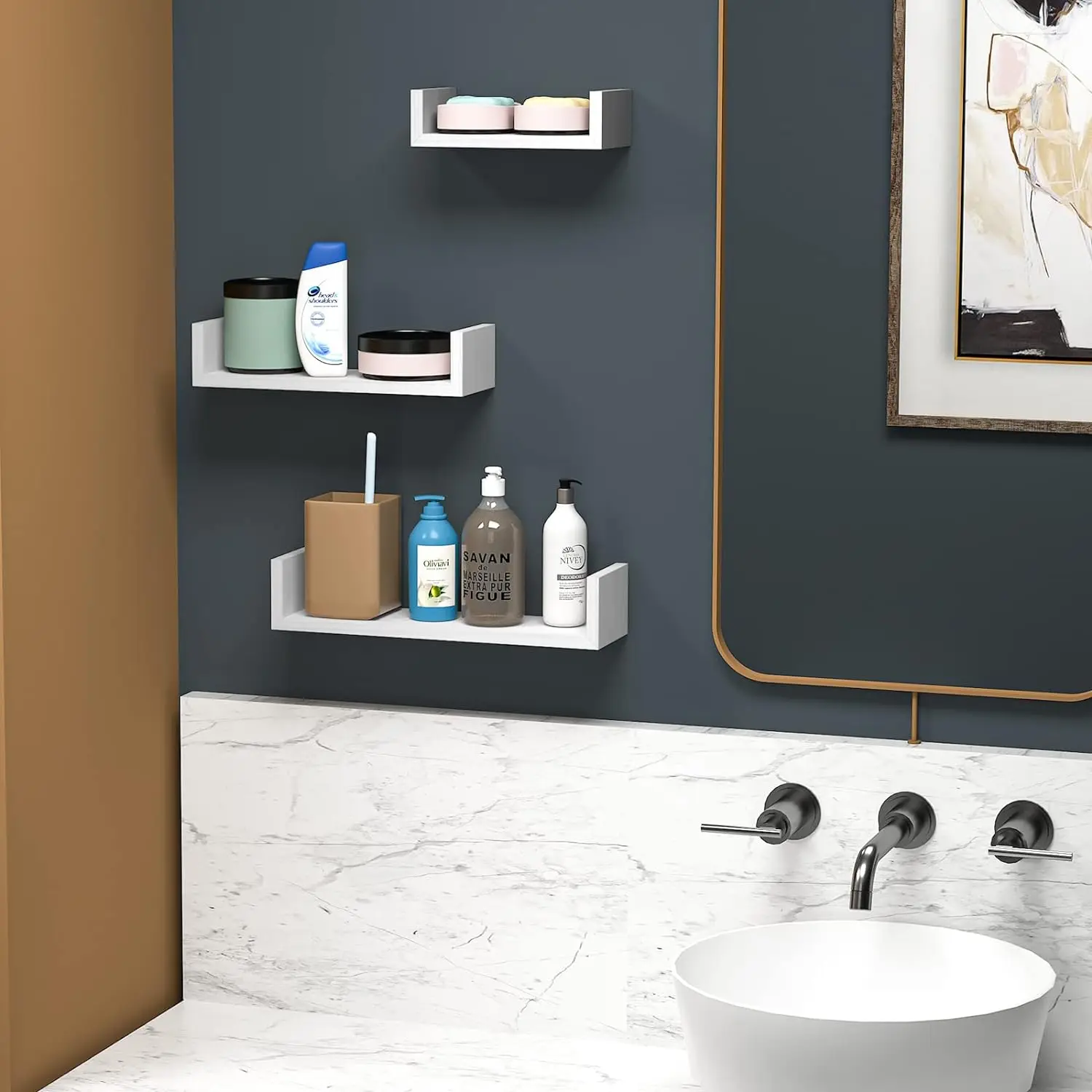 Wall Corner Floating Shelves Wall Mounted Rustic Wood Shelves
