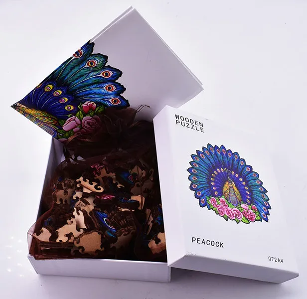 2024 Colorful Animal Wooden  3D Puzzle Toy Educational DIY Cartoon Kids Game with Plastic Logo for Boys and Girls