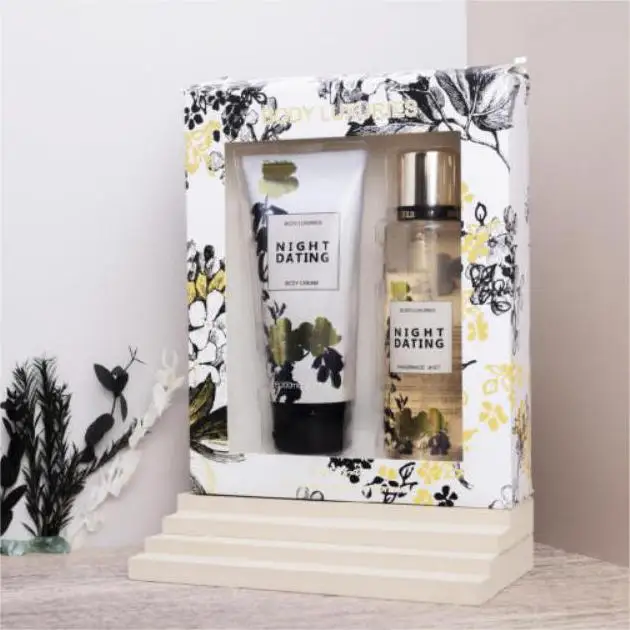 Custom Logo Perfume Lasting Moisturizing 250ml Fragrance Body Spray Body mist And 226ml Body cream Set