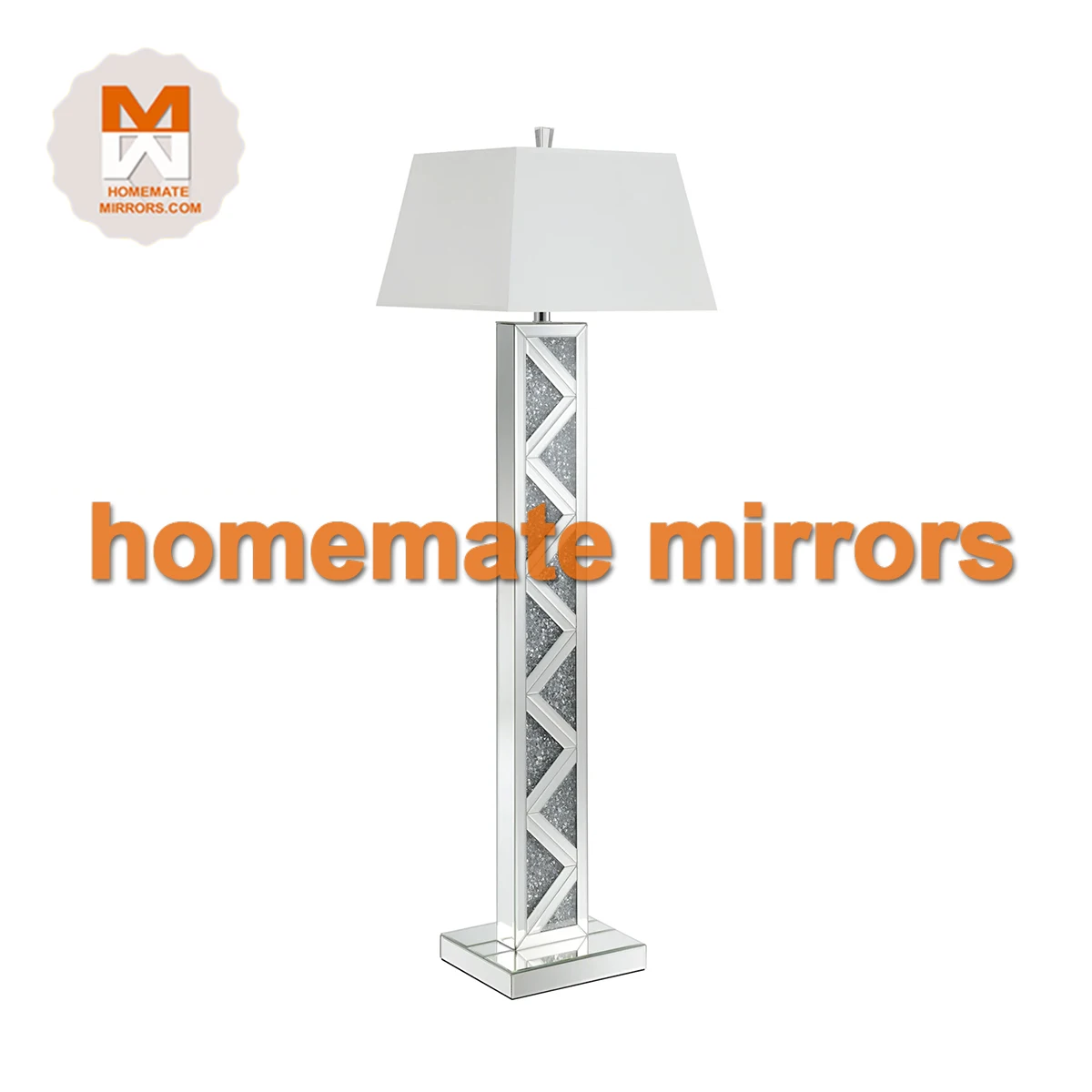 Серебряный Хрустальный торшер в гостиной подходит для отеля зеркальные огни зеркальные фары светодиодные фонари
