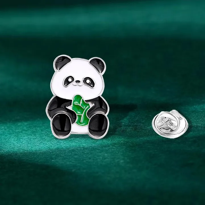 Factory Direct Sale Custom Metal Animal Lover Lapel Pin Badge Panda Bear Panda Soft Hard Enamel Pin