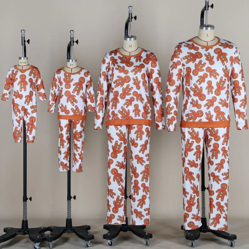 Family Christmas Cartoon printing Pajamas Christmas Kids Baby Clothes Merry Christmas Pjs Family 2023