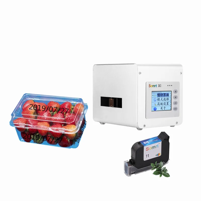 Shuoma TIJ Desktop Inkjet Printer Can Bottle Logo Expiry Date Coding Machine Concave Surface