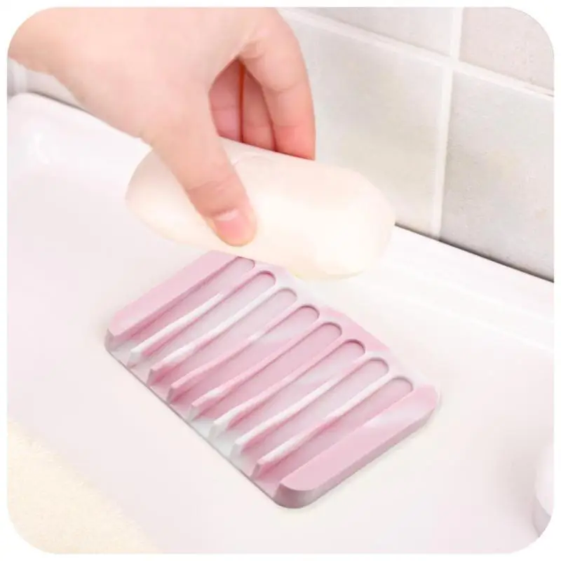Kitchen Sponge Holder Rubber Soap Tray Silicone Dish Travel Soap Holder Case Box