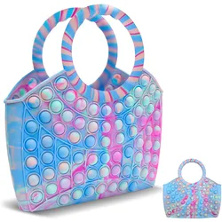 Large Capacity Silicone Waterproof Fidget Tote Bag Shoulder Bag Girls Ladies Travel Beach Hand Bag