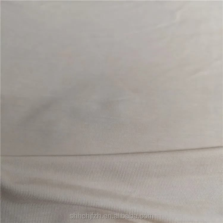 White Cotton Modal Elastane Jersey Knitting Fabric Pima Modal Cotton Lycra Jersey Knitted Fabric