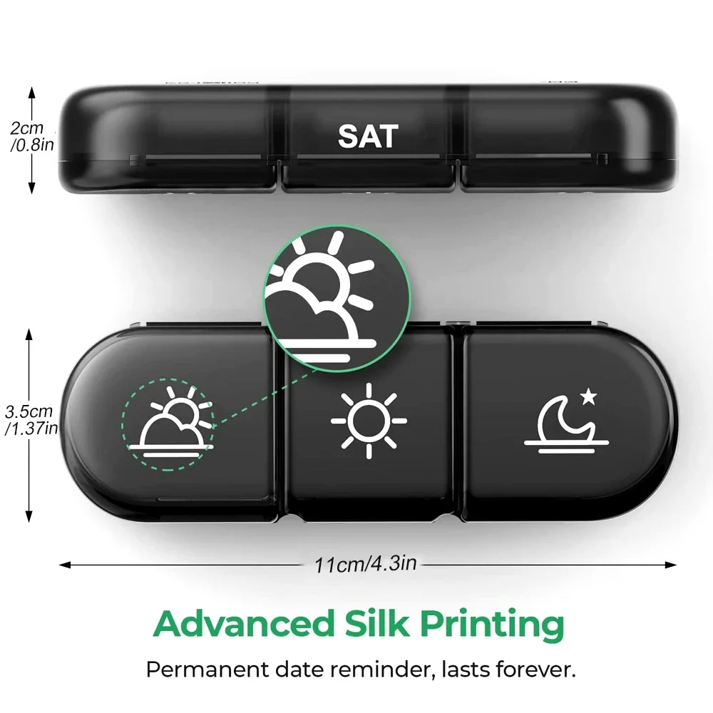 best sale 7-day medicine box pill case travel daily pill box competitive price promotional pill box with smart design