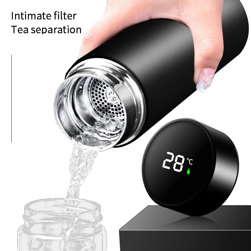 Intelligent Stainless Steel Temperature Display Smart Water Bottle Vacuum Flasks Thermoses Coffee Cup