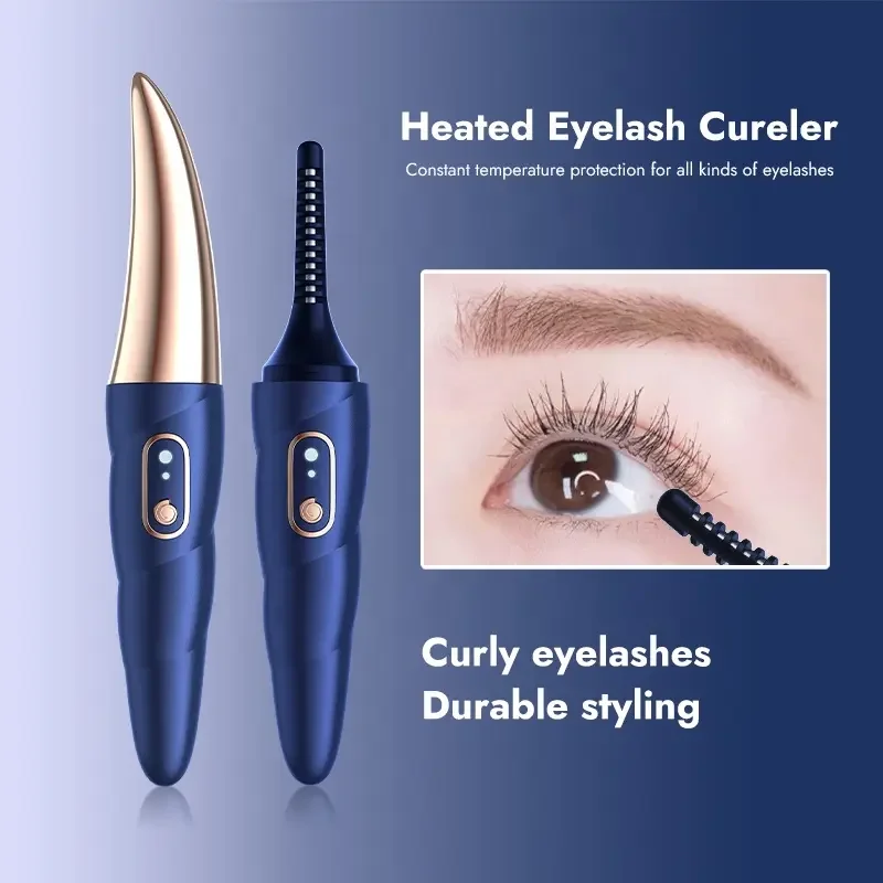 2023 New Arrival Makeup Tool Curling Lash Lift Mini Electric Heated Eyelash Curler for Woman
