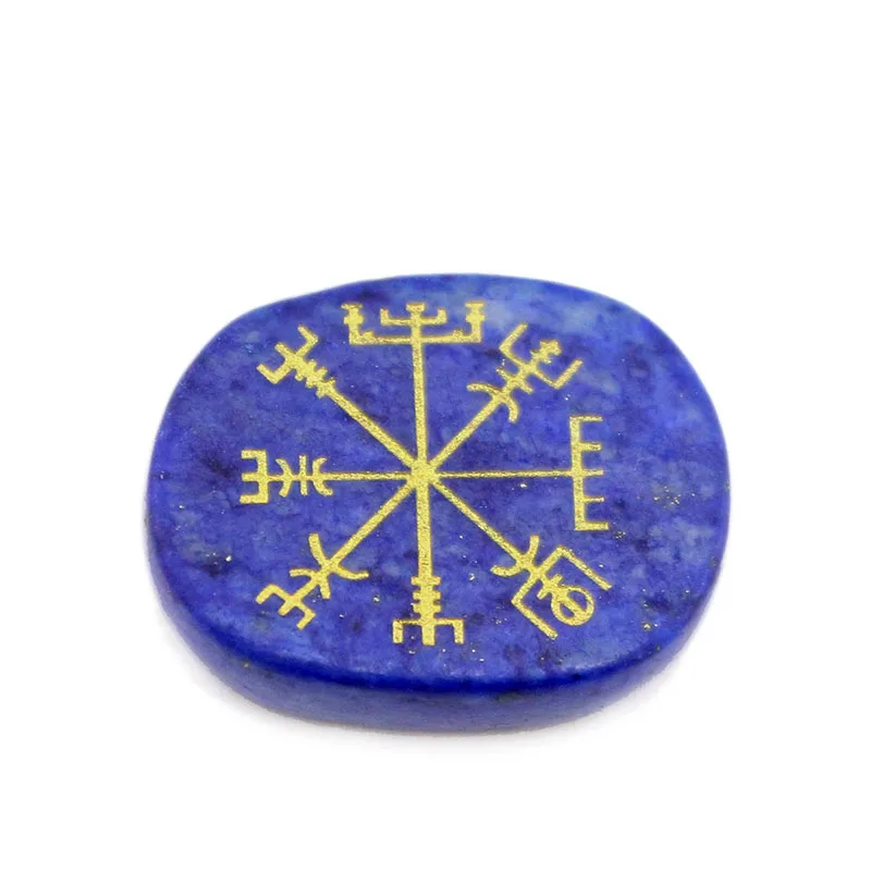 Viking Mars Rune Healing Crystals Rune Palm Stone Rose Quartz Carving Vegvisir Symbol Rune