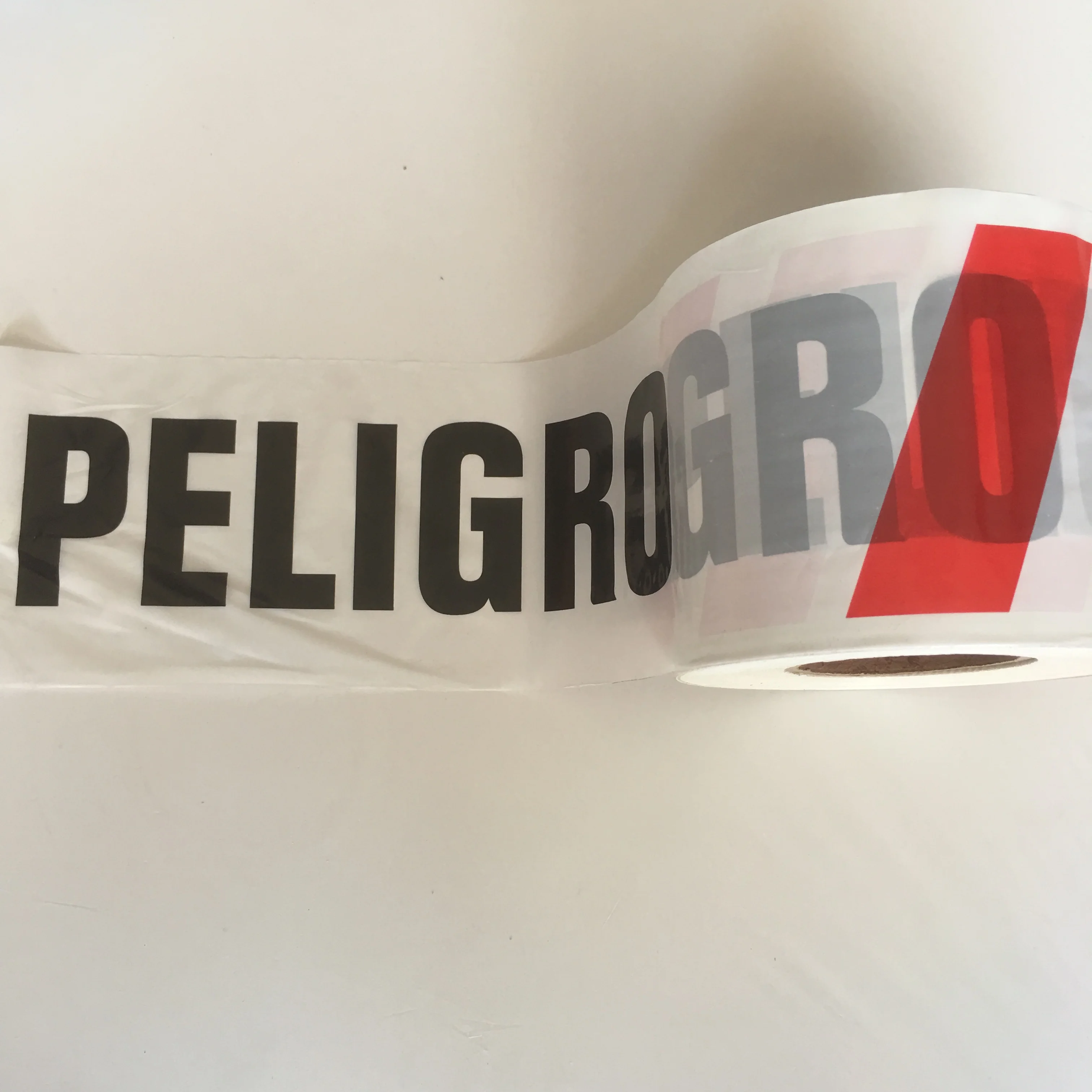 Factory Supply PE Red and White Caution Warning tape Safety Marker Barrier Tape