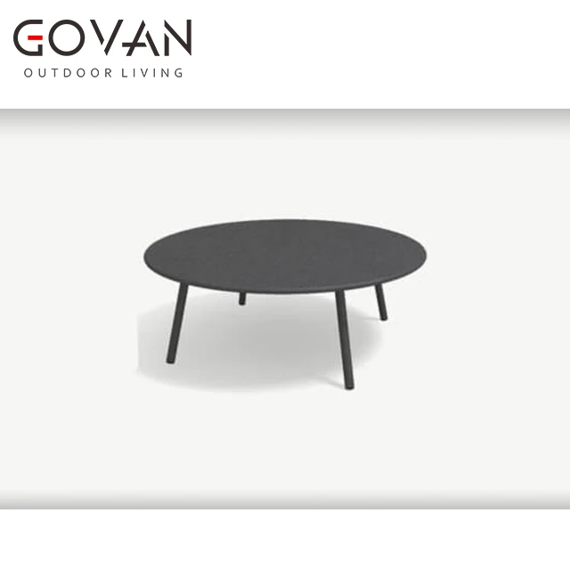 2023 Design Outdoor Coffee Table Modern Design with HPL Table Top Outdoor Metal Coffee Table Garden Hotel