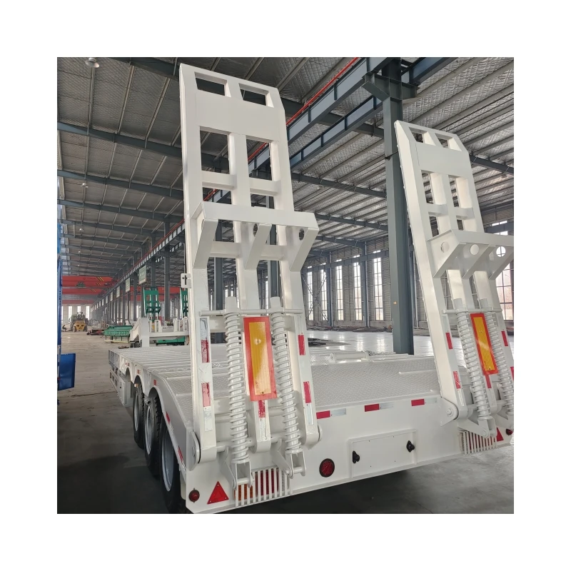 TRAILER 3 Axles Chassis Loader Lowboy Gooseneck Semi Trailers Tilt Slide Standard Low Bed Truck Trailers Made in China