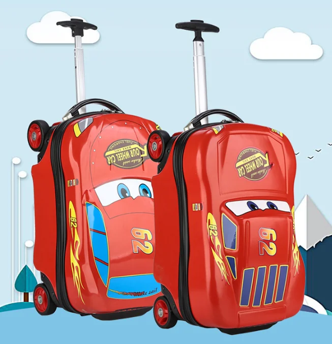 3D Kids Suitcase Car Travel Luggage Children Travel Trolley luggage for boys wheeled suitcase Rolling luggage suitcase