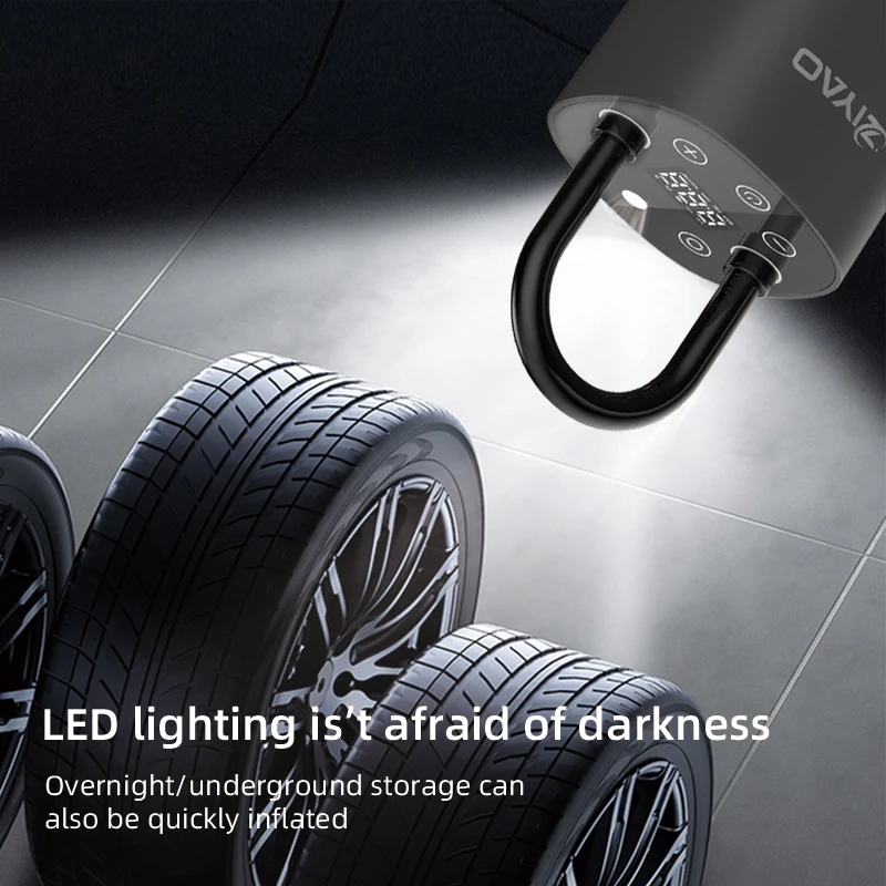 Pompe a Air Electrique Gonfleur de Pneus de Voiture Portable 150psi Compresseur Pompe a Velo Pour Moto Balles Pneu Gonflable