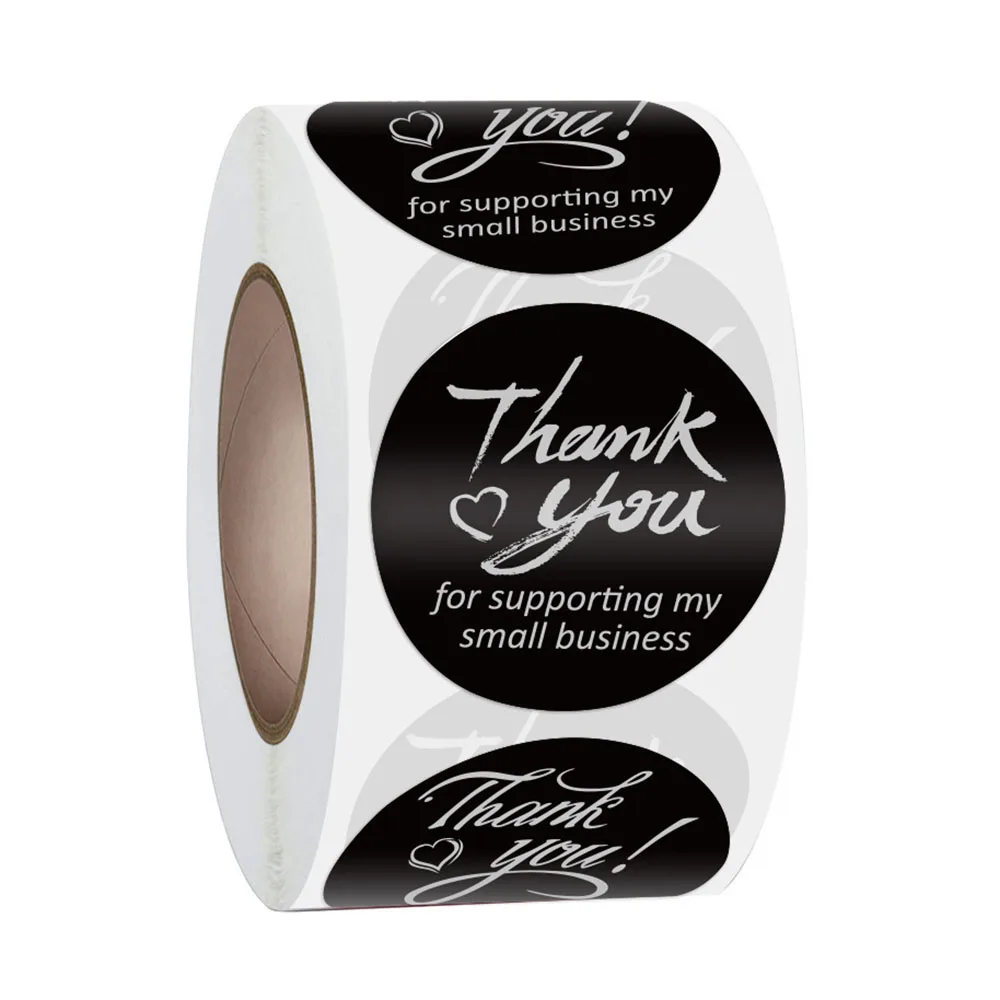 Custom Thank You Sticker for Shopping with US 1.5 inch 500Pcs Thank You for Your Order Round Retail Price Labels