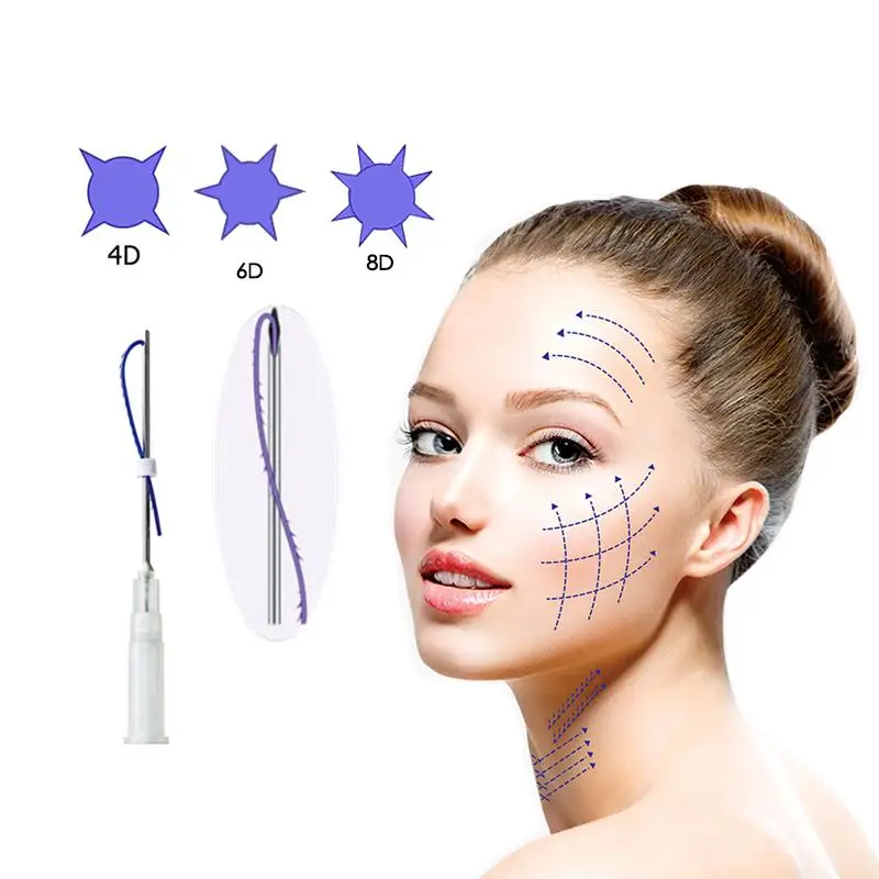18G 100mm 2022 popular  selling products face lift v line pdo thread needle with thread