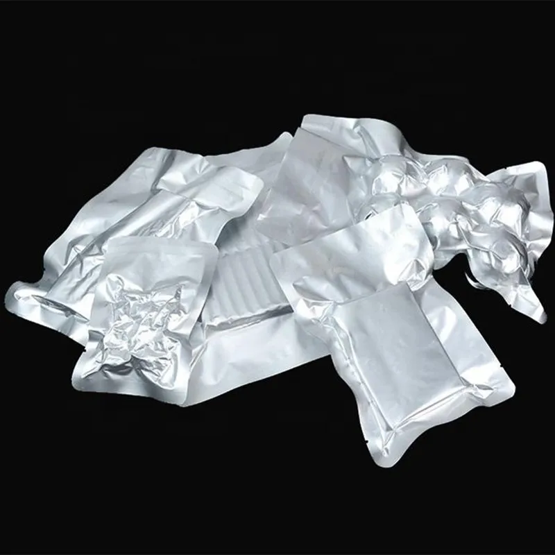Biodegradable compostable 3 side sealed storage food vacuum bag aluminum food pouches vacuum