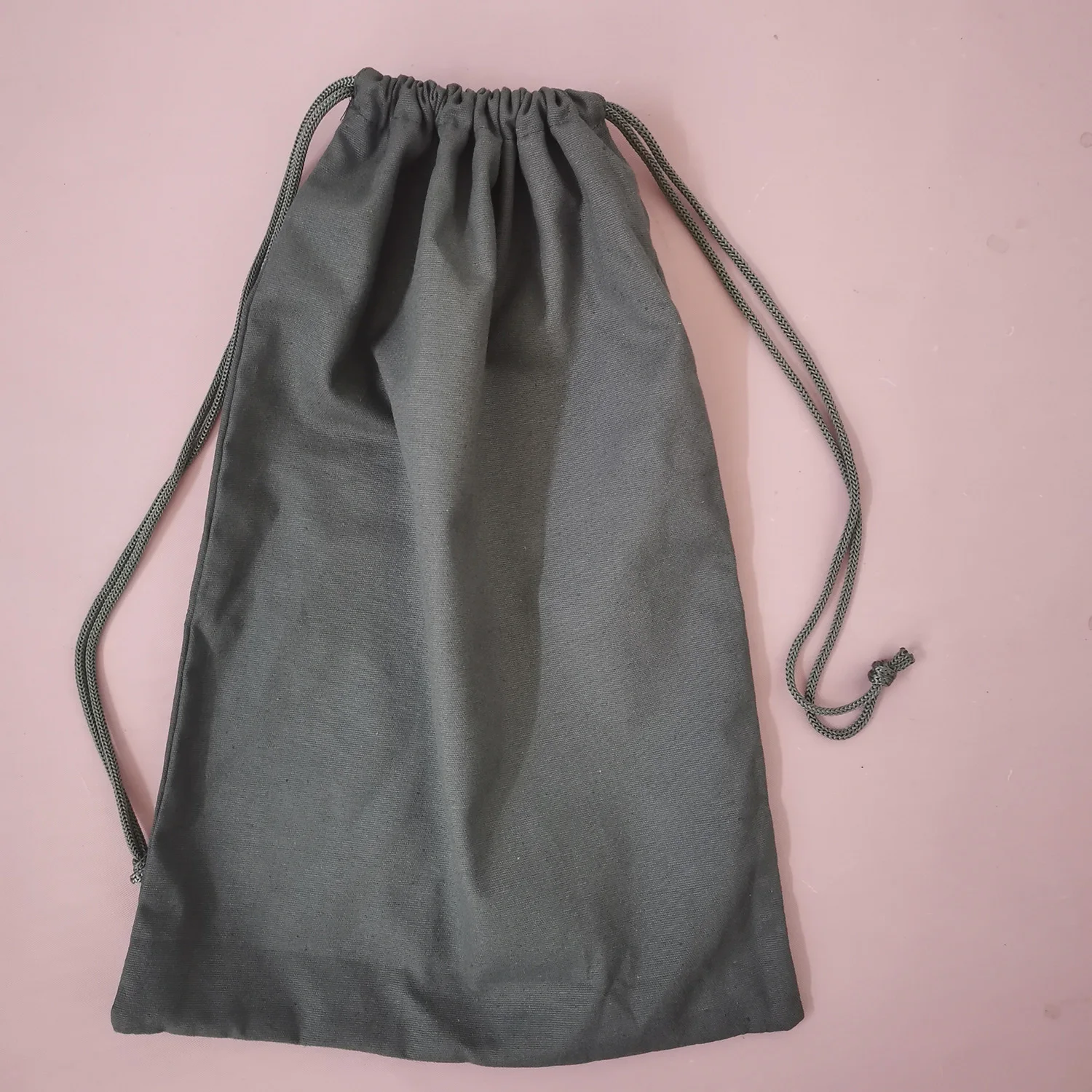
Dark Gray Cotton Draw String Bag 40cm x 27cm 