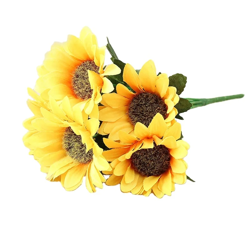 hot sale artificial sunflower manufacturers wholesale handmade wedding sunflowers with natural touch