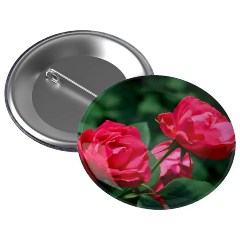 Promotional custom wholesale 58mm magnetic magnet plastic raw material parts safety pin back cat button badge