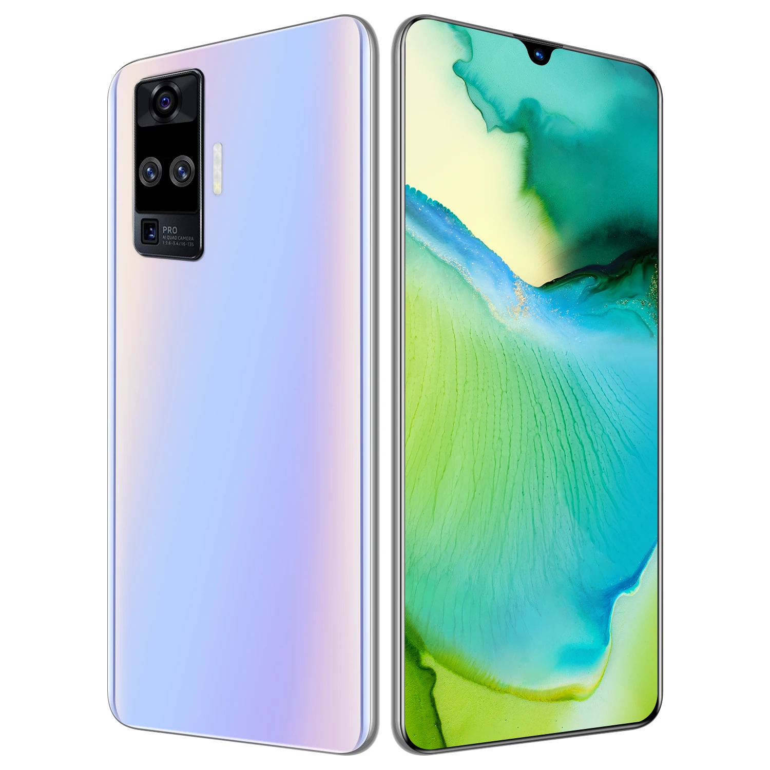 Прямая продажа с фабрики смартфон x60 Pro 7,5 дюймов Android 10, две SIM карты, мобильный телефон с функцией распознавания лиц, красота, камера