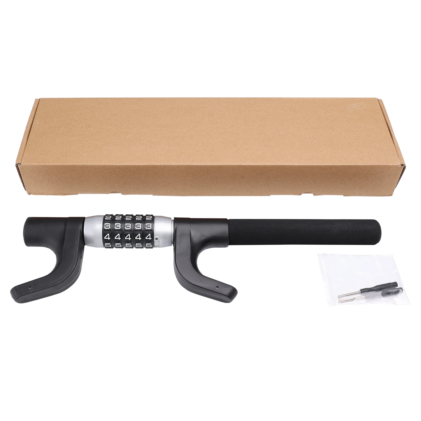 Steering Wheel Lock Anti Theft Car Device, Universal Vehicle Lock Keyless Password Code,Heavy Duty Retractable Car Security Lock