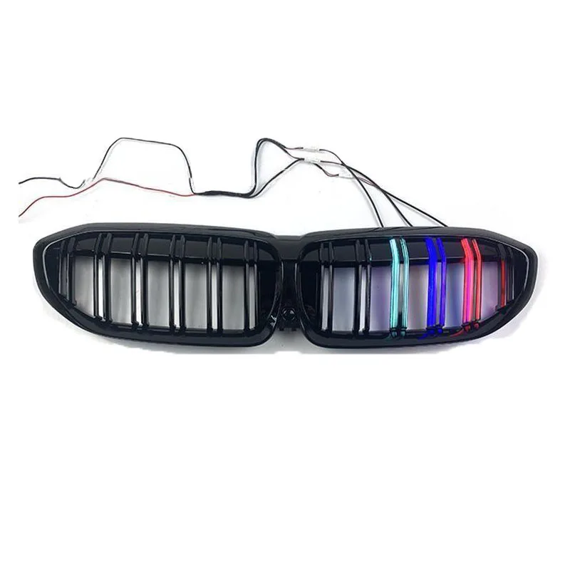 Auto Body Parts Car Bumper Grill three-color luminous G20 G28 G30 G38 Front Grille For BMW 3-series 5-series 2020-2022