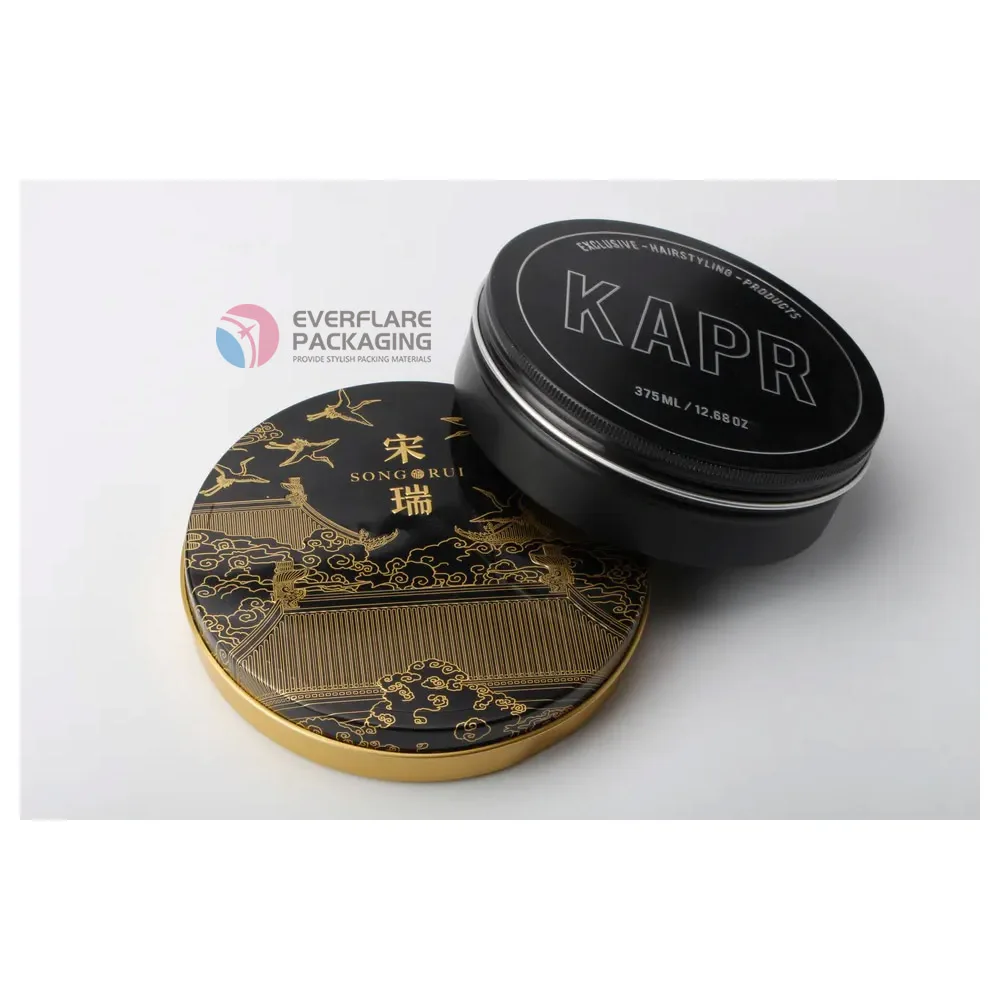 Custom Empty Round Storage balm oils tea daddy packaging Metal Aluminium tin/ can/ concentrate jar