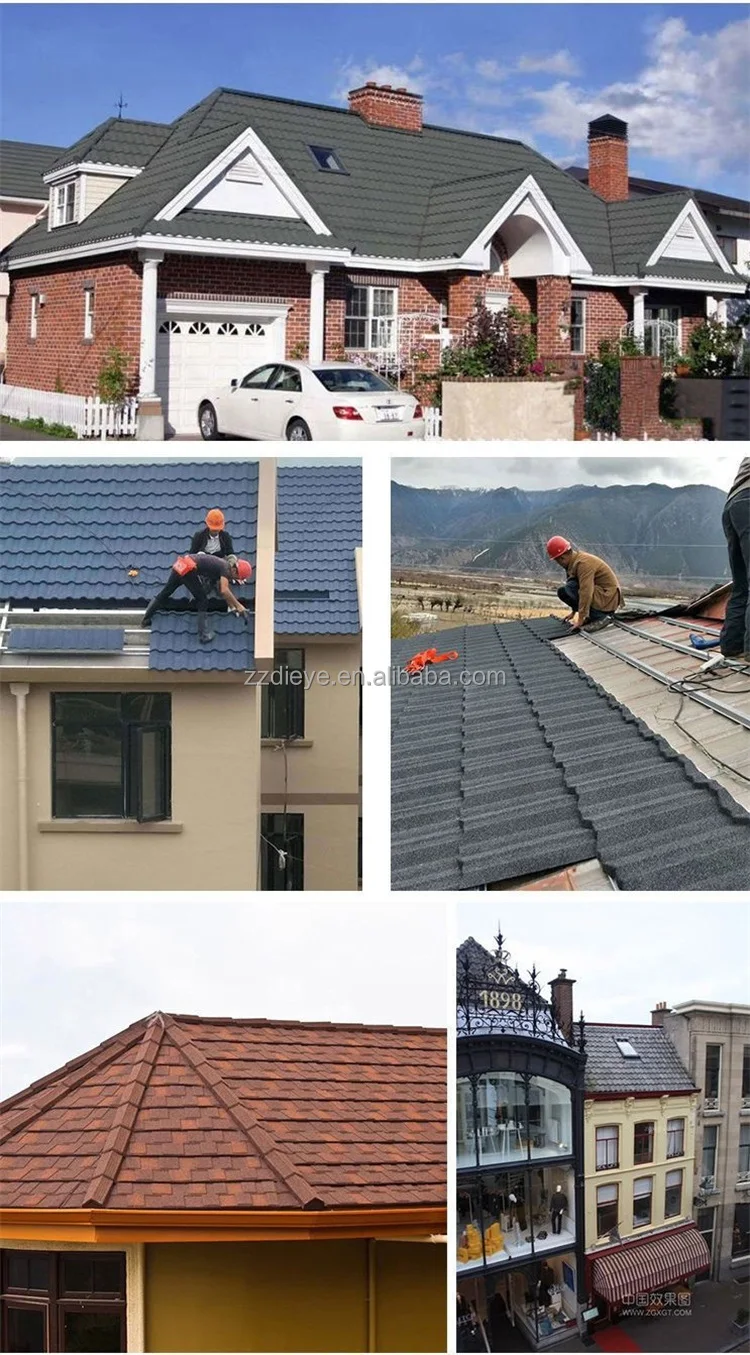 Hot Sale Chinese Roof Tiles Stone Coated Steel Roofing Tile-Roman Building Materials Colorful Stone Coated Metal Roof Tiles