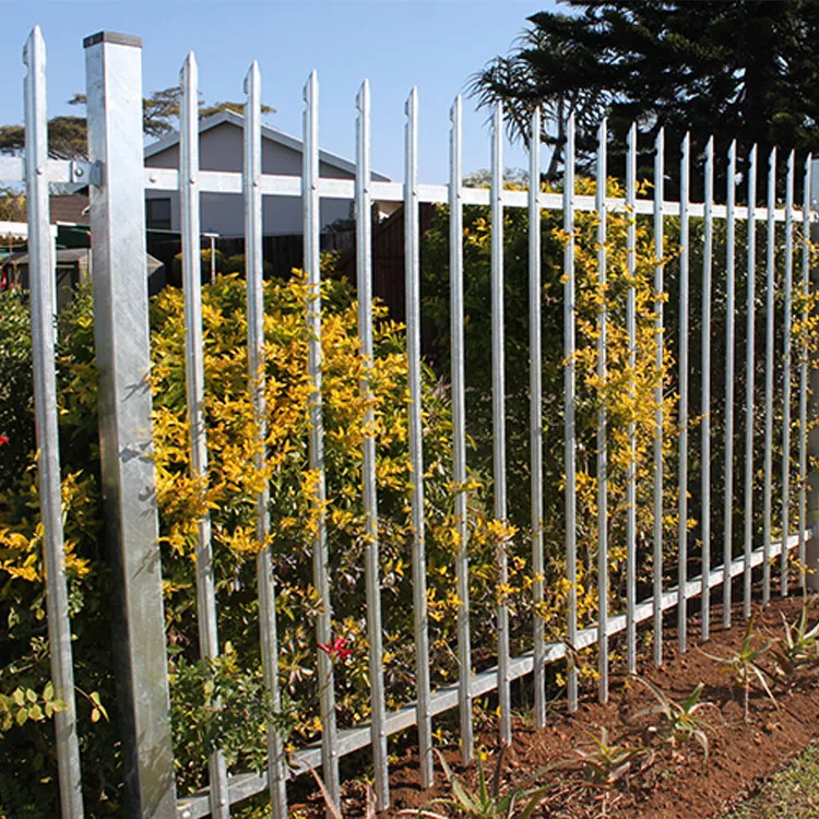 High Quality Custom Retro Hot Dipped Galvanized Palisade Fence Professional Ornamental Garden Picket Fence