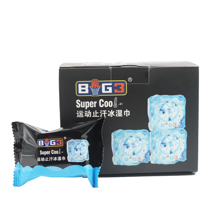 Easy to Carry  Travel and Gym Usage Portable Single Refreshing Cooling Disposable Nonwoven Sport Wet Wipes