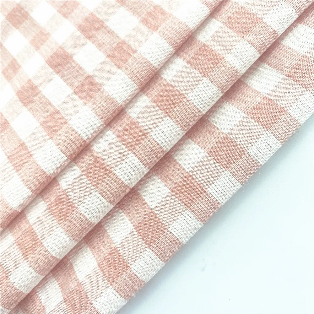 Tejido Cuadros Fast shipment 40S 105gsm  gingham check fabric 100% cotton tartan design yarn dyed fabric for clothing
