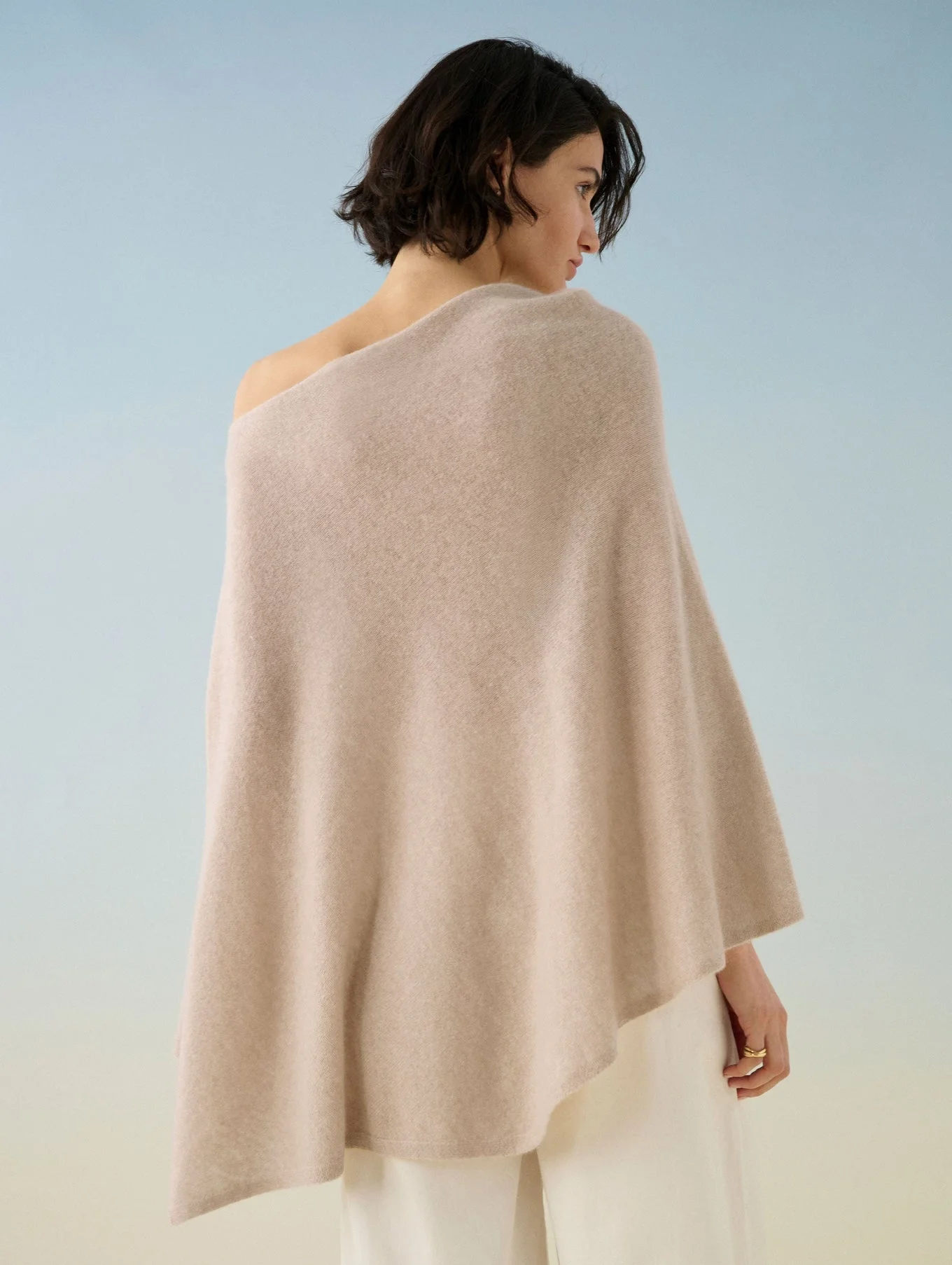 Autumn Cashmere Fashion Cape Knitted Ladies Cashmere Cape Scarf Wholesale Ladies Cashmere Cape Women Adult Shawl Winter 30PCS