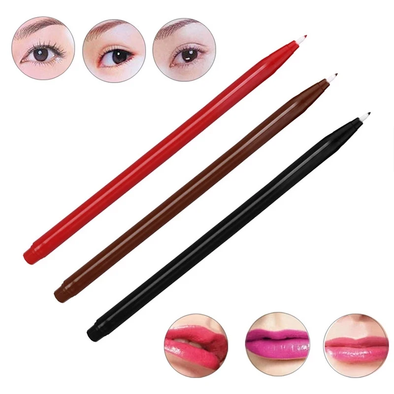 Semi-Permanent Tattoo Mark Eyebrow Lip Line Positioning Pen Waterproof Tattoo Pencil Microblading Surgical Skin Piercing Marker