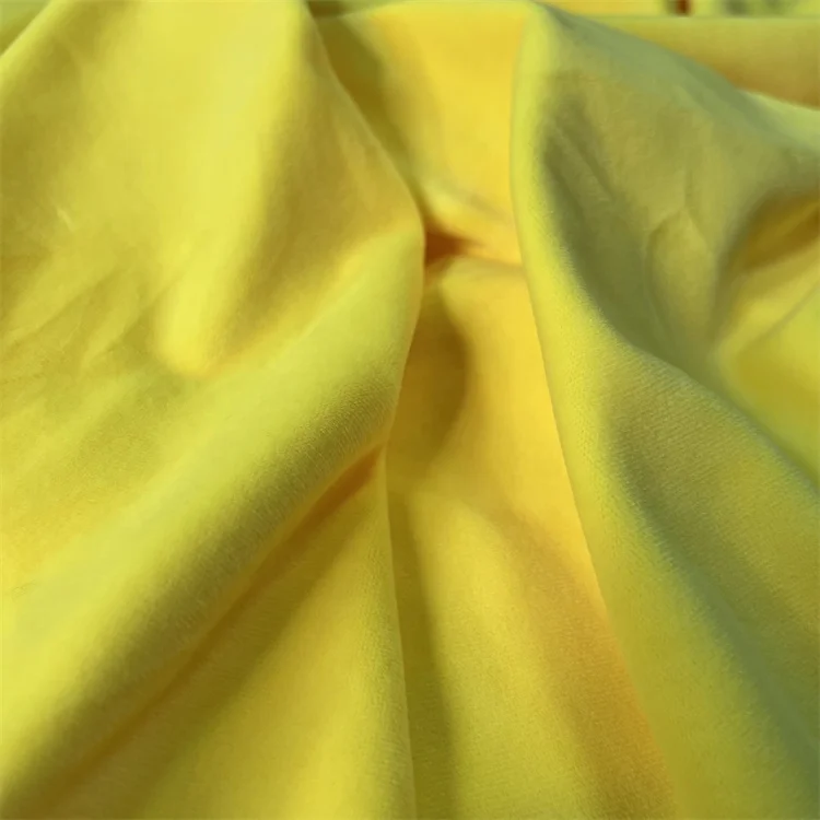 Dingda 95 Polyester 5 Spandex Solid color super soft luxury Stretch velvet pajamas toy fabric