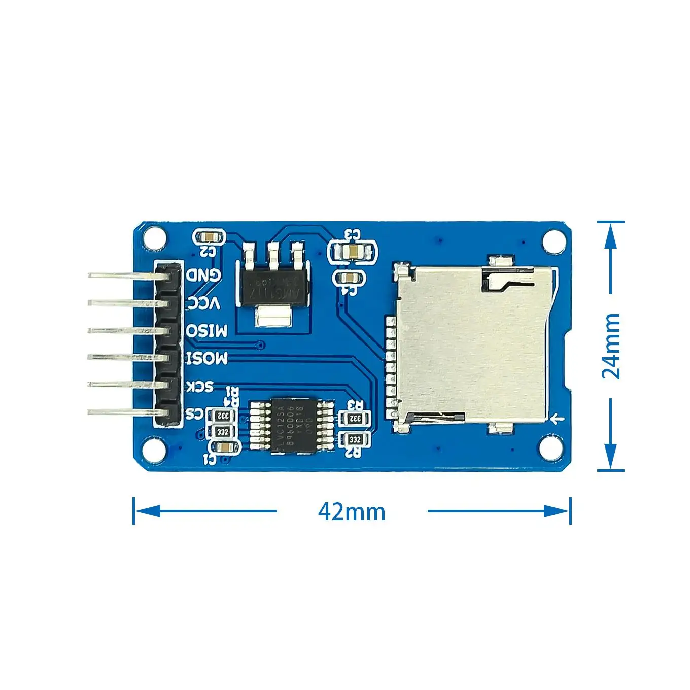Micro SD card mini TF reader module SPI interfaces with level converter