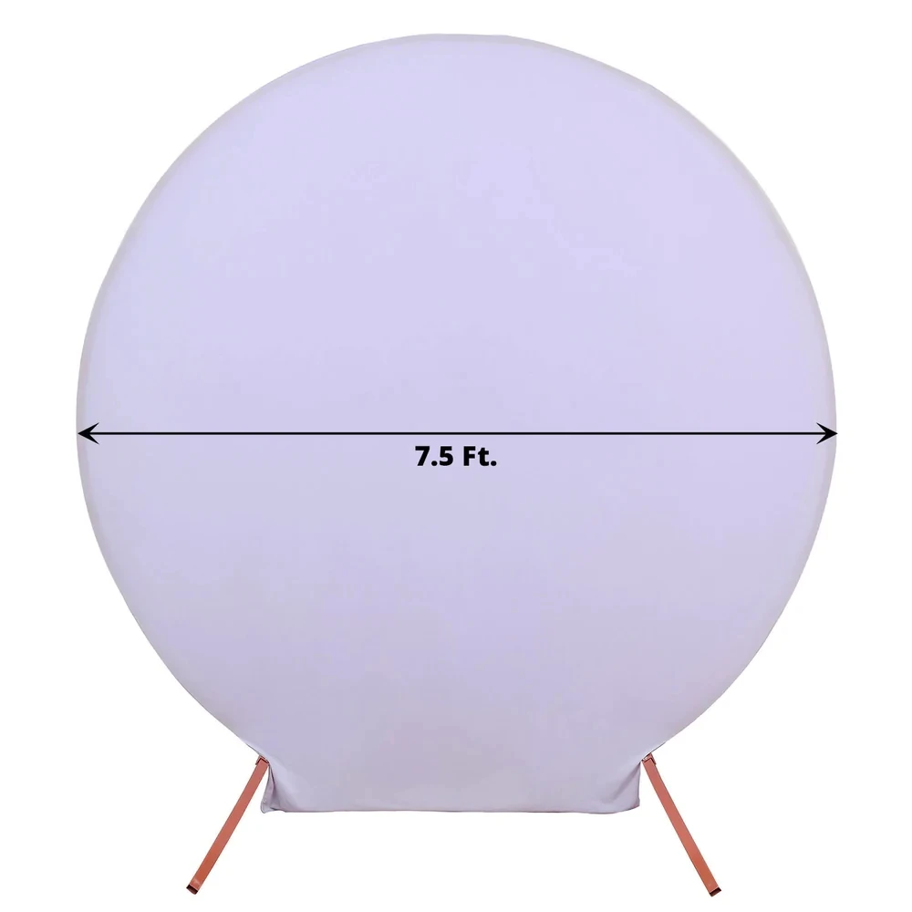 7.5ft Round Spandex Fit Round Wedding Arch Backdrop Cover Fit Backdrop Stand Arch Cover