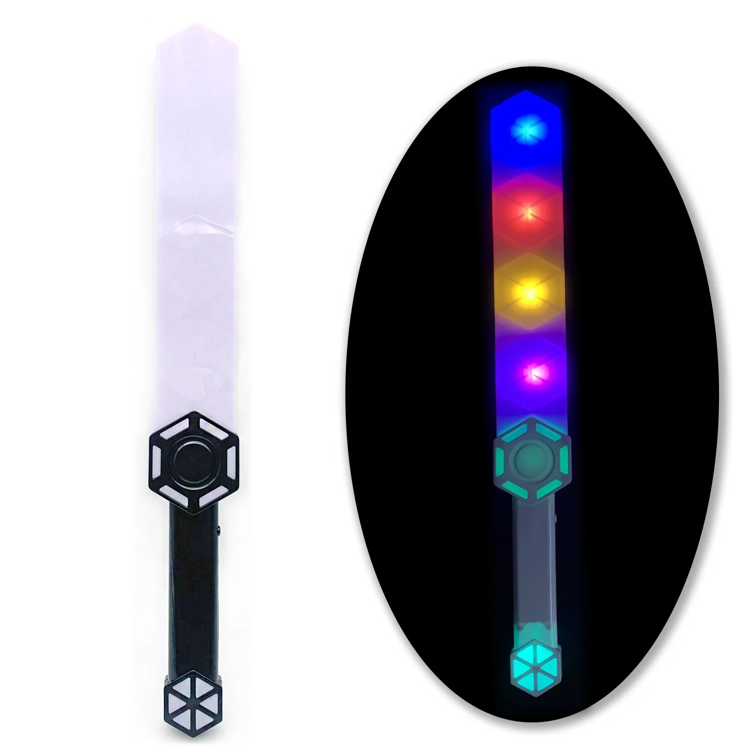 Light up toys light up prism wand  6 led lightsaber wholesale light up stick luminous toy glow stick for Kid