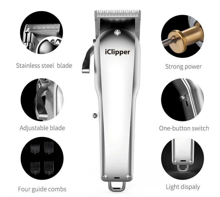 IClipper-K1 профессиональные инструменты для стрижки волос с частной этикеткой, перезаряжаемый беспроводной мини-электрический триммер для стрижки волос